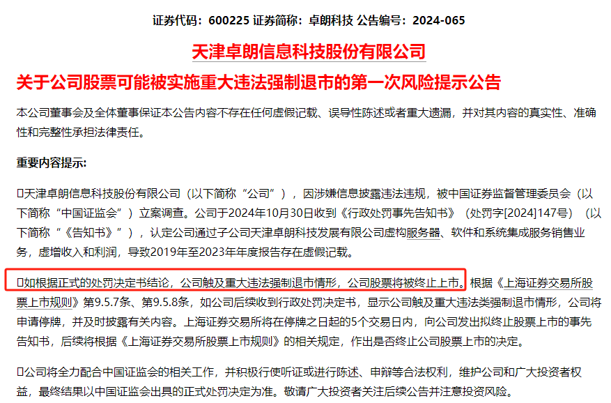 连续5年造假！这只A股<strong></p>
<p>资本证券</strong>，面临强制退市！