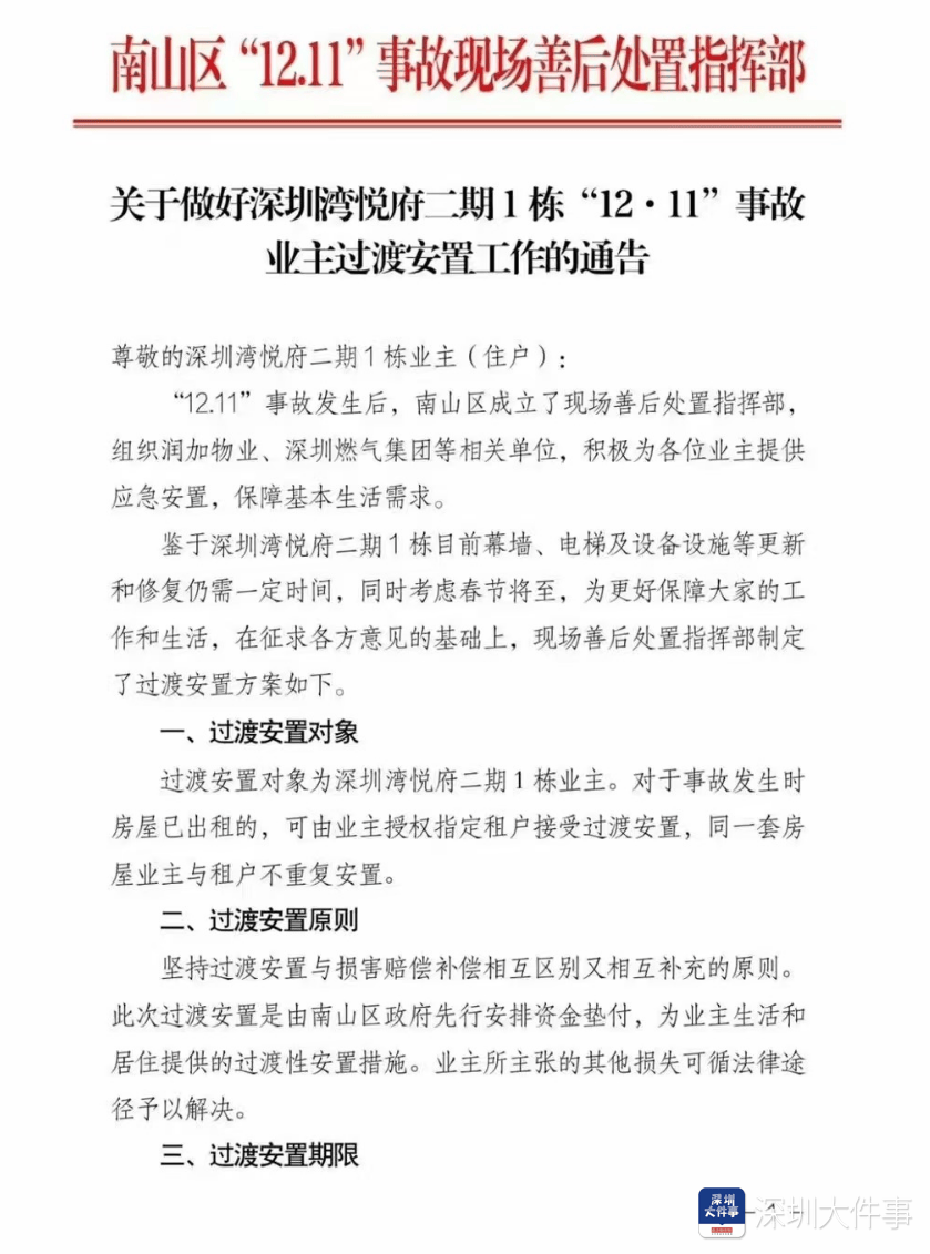 深圳湾悦府事故过渡安置方案已制定<strong></p>
<p>中邮证券</strong>，可选现金或酒店过渡安置