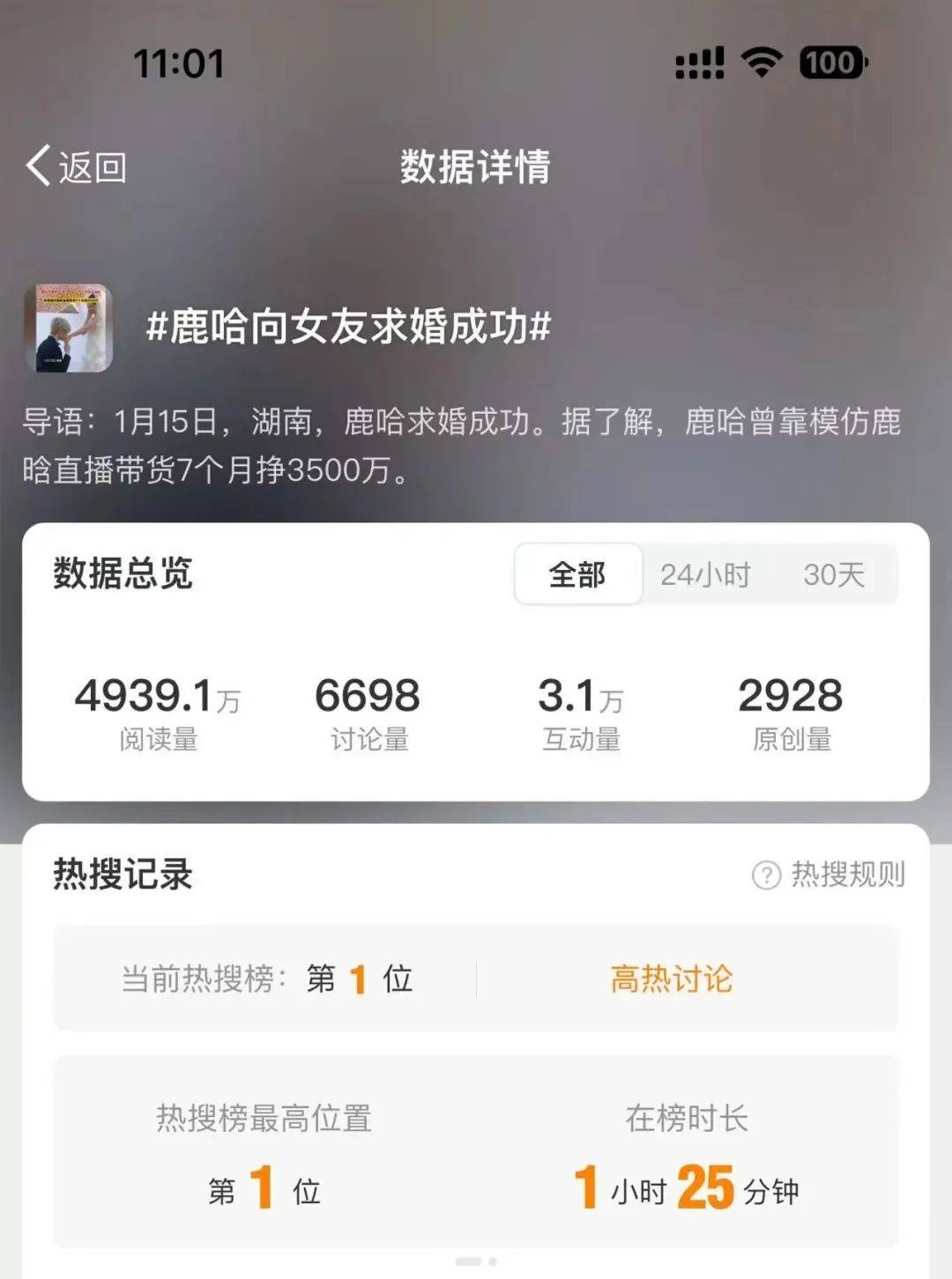 热搜第一<strong></p>
<p>中信证券股票</strong>！鹿哈在湖南向女友求婚成功