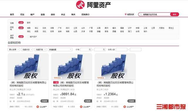 起拍价从1亿降至1元<strong></p>
<p>微信证券</strong>，湖南酷贝拉旗下股权2.1万元被拍走