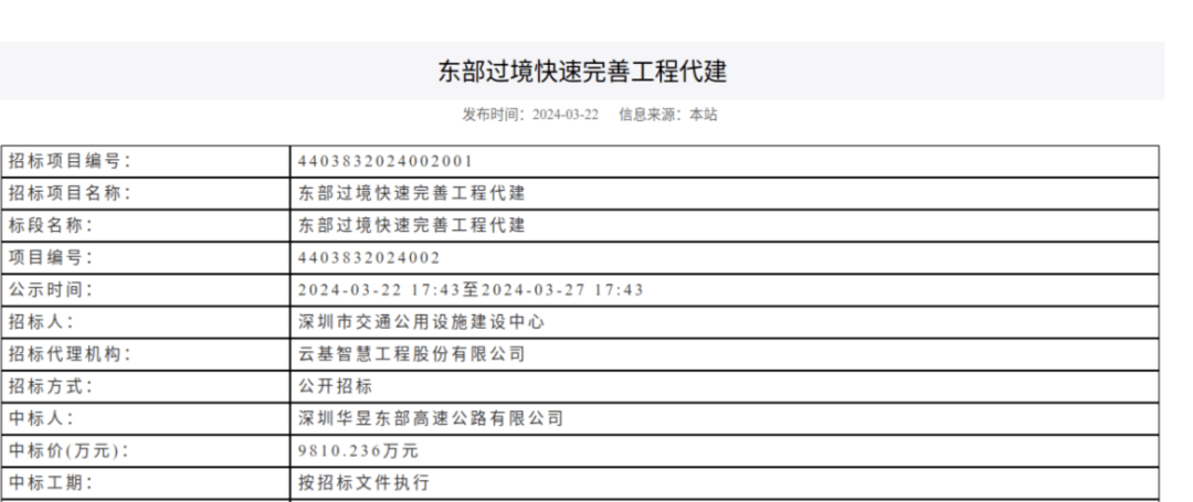 一度被传"烂尾"！盼了15年的深圳东部过境高速<strong></p>
<p>通达信证券</strong>，终于等来官宣推进