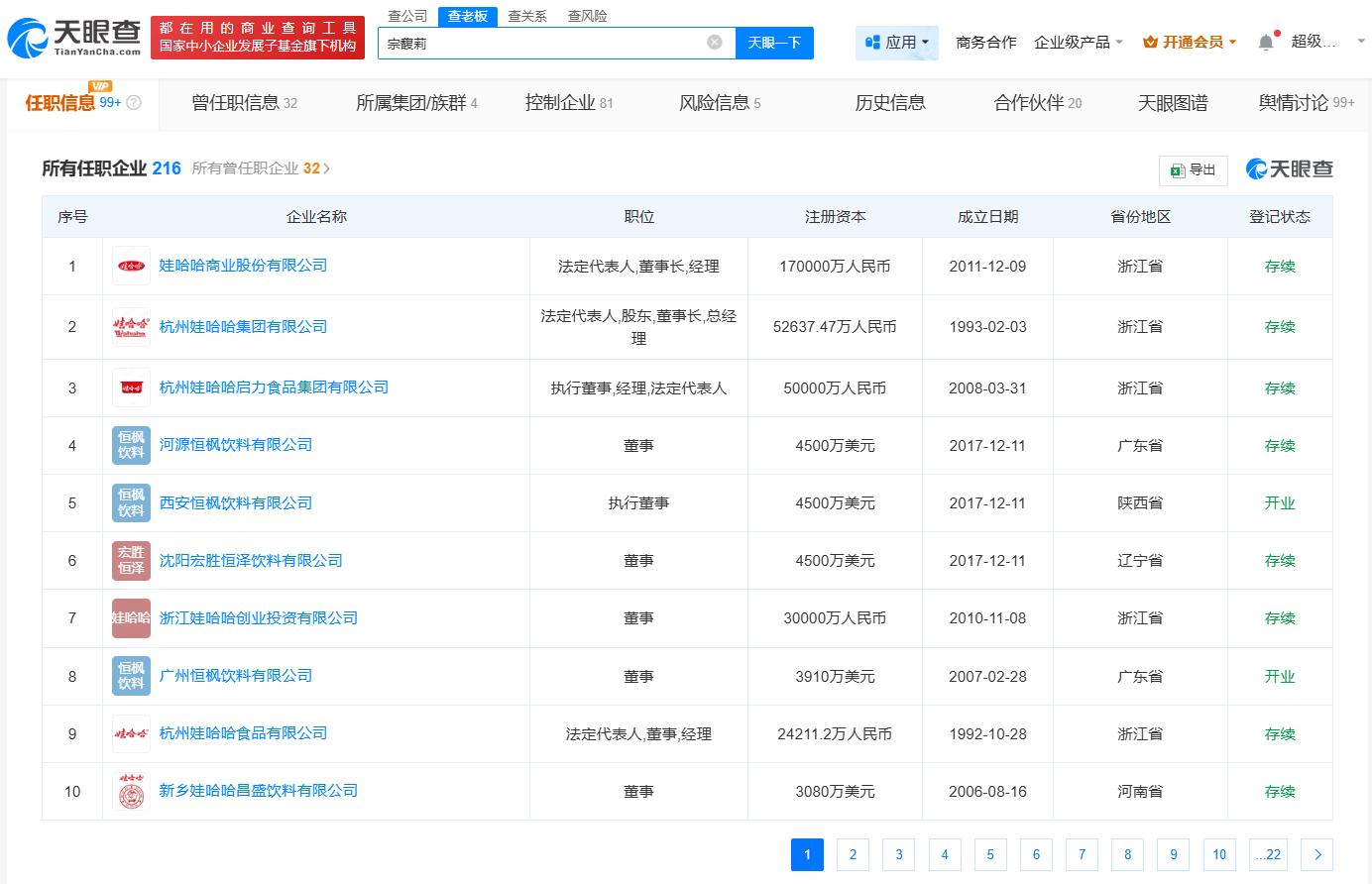娃哈哈创始人宗庆后的女儿宗馥莉名下多家娃哈哈公司更名为宏胜<strong></p>
<p>证券资讯</strong>！被三名自称“同父异母弟妹”在香港法庭起诉