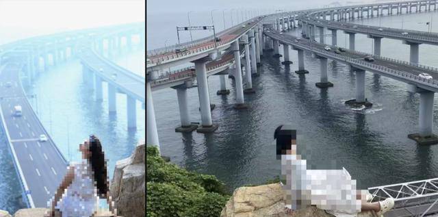 大连一跨海大桥观景台有游客翻栏杆踩空心造景石拍照<strong></p>
<p>沃尔核材股票股吧</strong>，当地回应